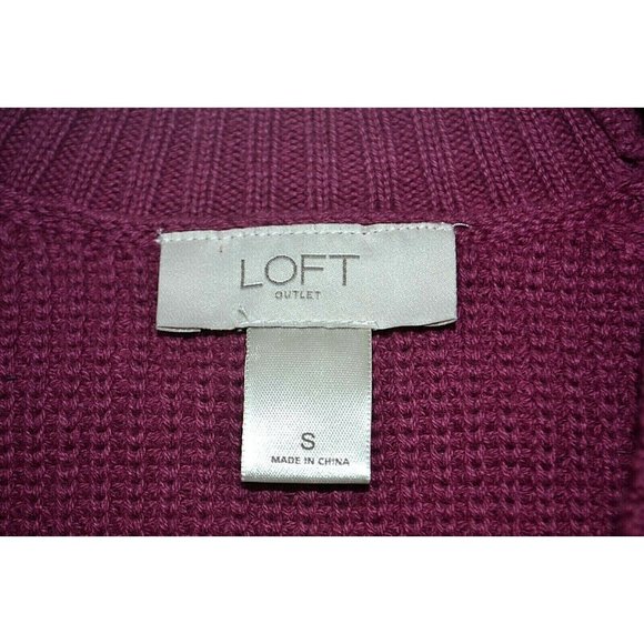 THE LOFT - Women's Crew Neck Sweater with Shoulders Cut Out, Purple, Size‎ Small - Picture 6 of 6
